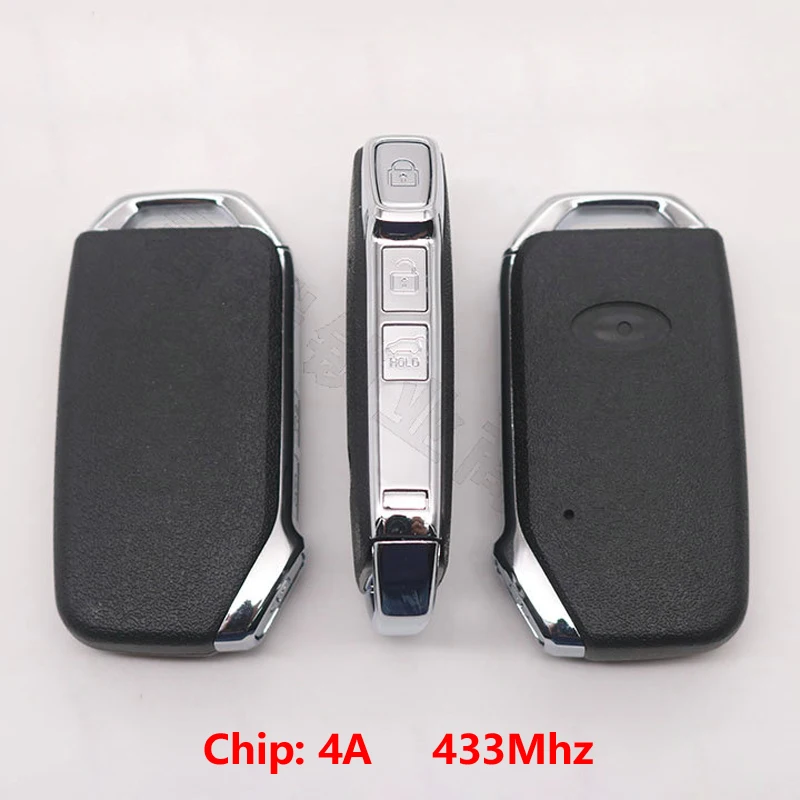 3 BUTTONS CAR KEYLESS SMART REMOTE KEY 433MHZ WITH 4A CHIP FOR KIA K5 FORTE SPORTAGE CERATO INTELLIGENT SMART KEY