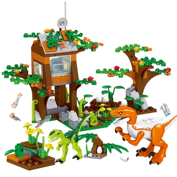 

264pcs Building Blocks Compatible Jurassic World Dinosaurs Parenting Institute Jurassic Bricks Toys for Children