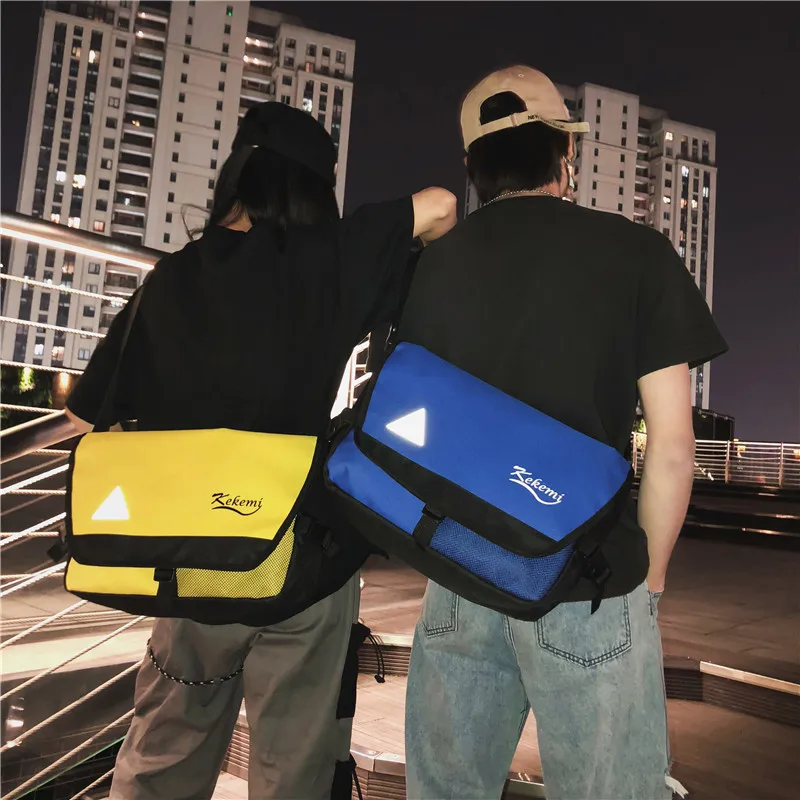 

Shoulder Bag Men's Popular Brand 2019 New Style Cool Street Riding Reflective Trend Messenger Bag Women's Shoulder Oblique