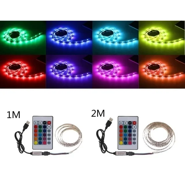

USB Powered LED Strip Light TV Backlighting Home Theater Lighting for TV Computer Screen Television with Remote Control 1m 2m