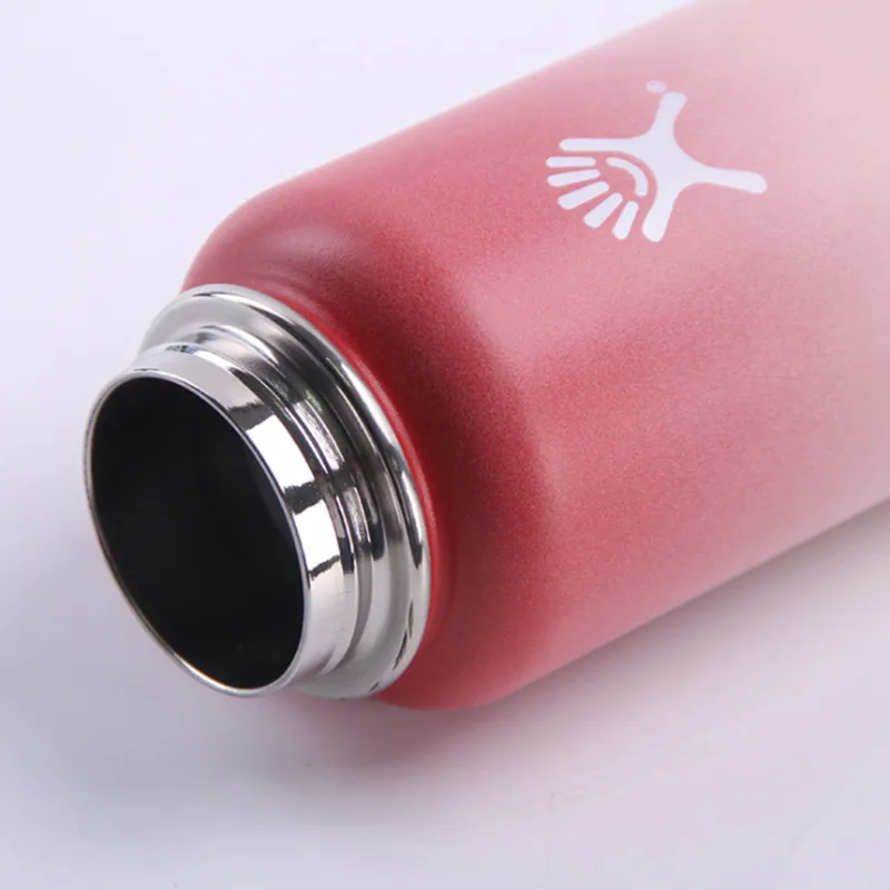 Ceny New18oz 32 oz 40 oz wiele kolorów Hydro próżniowa butelka z izolacją ze stali nierdzewnej butelka z szerokim otworem ze sportem słomką Flex cap