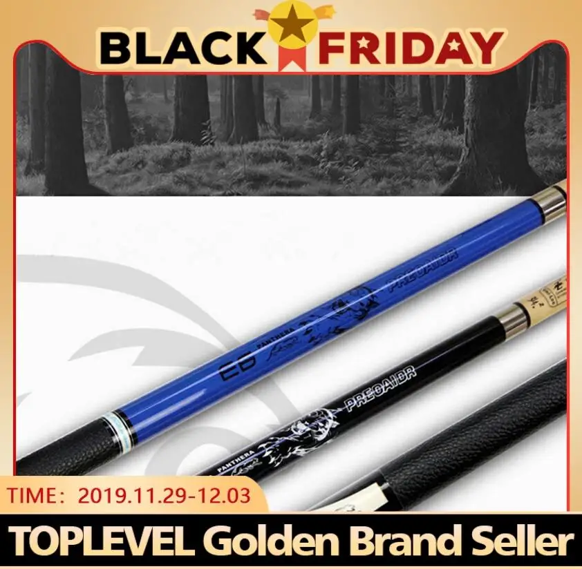 

PREOAIDR 3142 E6 Billiard Pool Cue Kit 13mm/11.5mm/10mm Tip Billiard Cue Stick Durable Black/White/Blue/Gold Colors China 2019