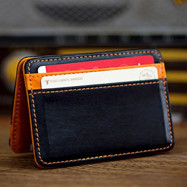 Maison fabre бумажник Для женщин нейтральный Мини Магический двойной кожаный бумажник Для мужчин держатель для карт бумажник кошелек для денег зажим для карт посылка#25