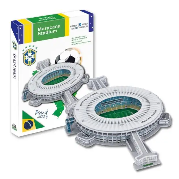 Маракана стадион Футбол 3D Бумага DIY головоломки 3424 модель Обучающие комплекты игрушек дети мальчик подарок игрушка