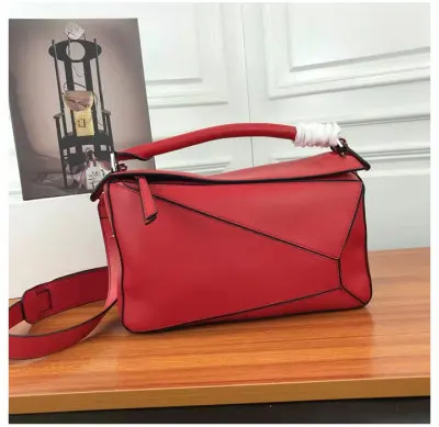 Nuleez сумка с геометрическим рисунком, яркий седельный кошелек, Li-chi, простая Подушка, первый слой, Воловья кожа, настоящая, роскошная, качественная, Классическая - Цвет: plain red