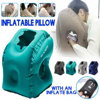

Inflatable Air Pillow Travel Pillow Air Bolster Frontal Comfortable Sleep Plane Car Soft Cushion Trip Foldable Blow Neck Pillow