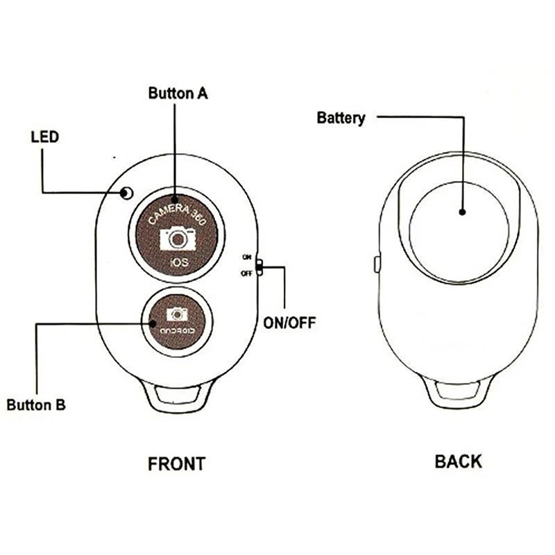 Bluetooth Wireless Remote Shutter Camera Shutter Speed Phone Remote Control Steve One-foot Self-timer Stick U1L5