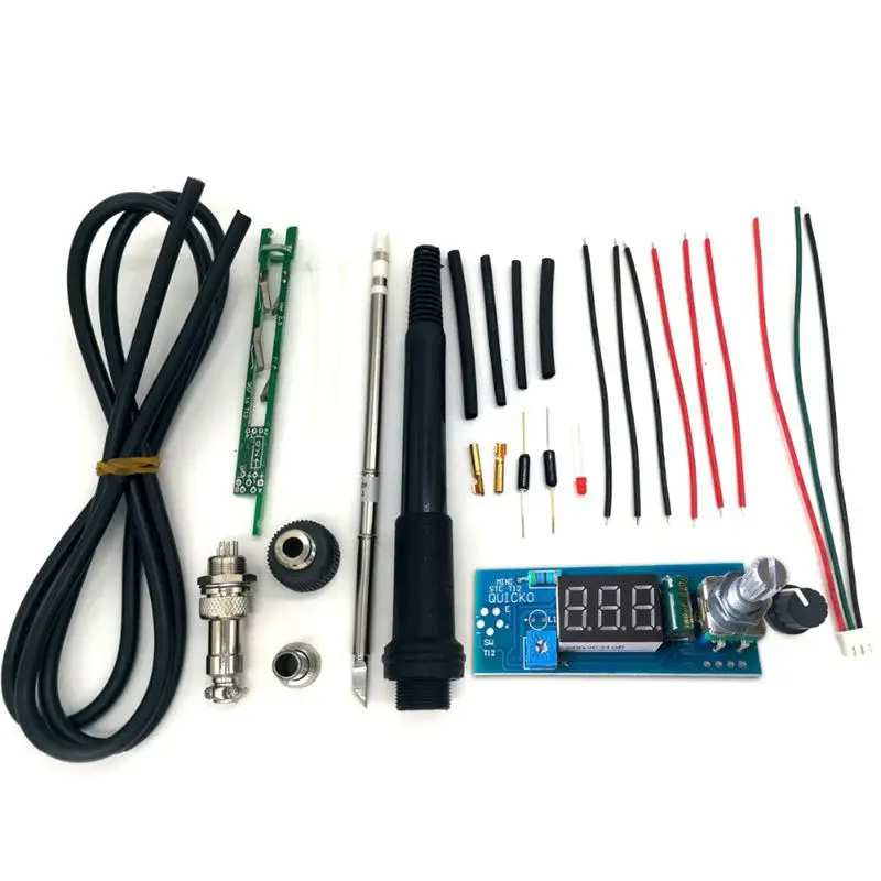 

STC-T12 Soldering Iron Diy Kit / Unit Digital Soldering Iron Temperature Controller Kit / For QUICKO MINI STC-LED-T12 Diy Suit