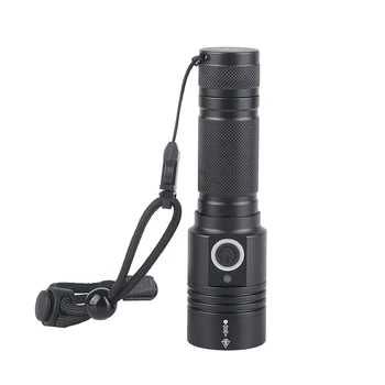 

XHP50 Glare Flashlight, Retractable USB Charging Power Display, net Flashlight At the Bottom