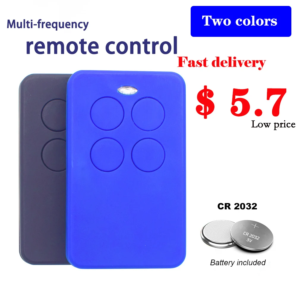 

Automatic Frequency Modulation Universal Garage Door Remote Control 287MHz-868MHz Duplicator Compatible Fixed Rolling Code