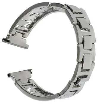 

Foxnovo 1pc Smartwatch Strap Stainless Steel Hollow Bamboo Pattern Replacement Band Compatible for Fitbit Versa Lite/Versa