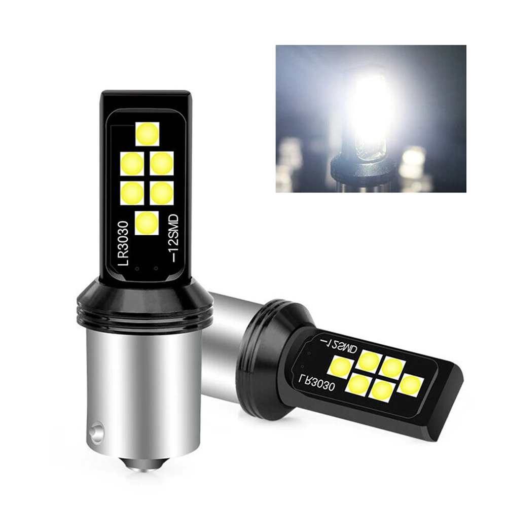 

2pcs Signal light High brake light 1156 3030 LED PY21W 12SMD BAU15S DRL Car Brake Turn Signal Light Bulbs