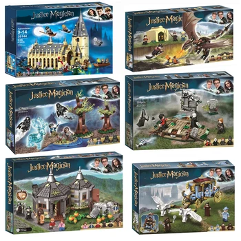 

For lepinblocks Magic School Expecto Patronum Hagrid's Hut Buckbeak's Rescue Voldemort Clock Tower Building Blocks Toys