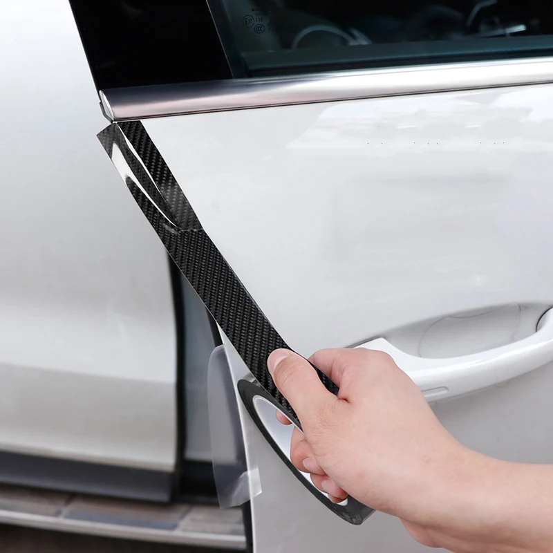 10/5m Carbon Fiber Car Sticker Diy Paste Protector Strip Auto Door