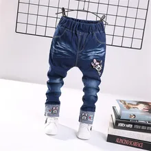 Детская одежда; ковбойские брюки для девочек 2-6 лет с вышитым рисунком; детские осенние повседневные джинсы