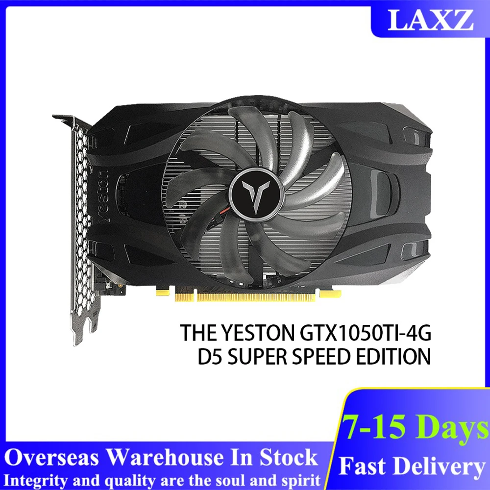 Yeston GTX1050Ti-4G D5 TD видео Графика карты 4G/128 бит/GDDR5 1291/1392 МГц DVI-D/DP игровой компьютер Card