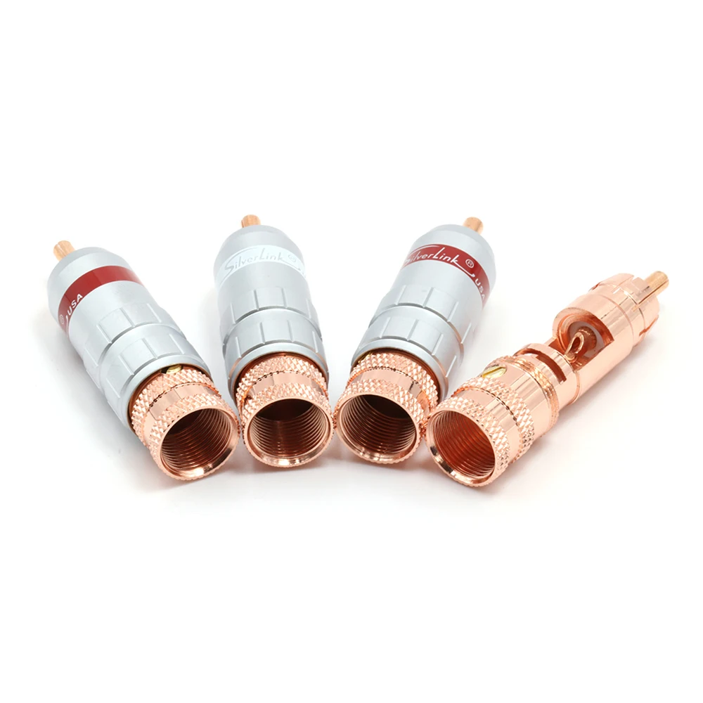 HIFI R1707 CMC Красный медный штекер RCA, RCA штекер межблочный штекер, аудио-видео кабель адаптер припои