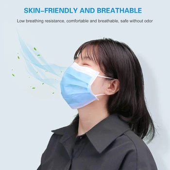 

5/10/20/50pcs Non-woven Fabric Disposable Mouth Mask Single-use Face Mask Respirator