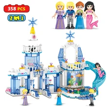 Girls Series Princess ICE Castle Building Blocks Compatible LegoING Bricks Girls friends Figures Toys for Children GB48 Girls Series Princess ICE Castle Building Blocks Compatible LegoING Bricks Girls friends Figures Toys for Children GB48