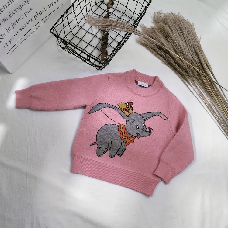 Autumn And Winter New Style CHILDREN'S Jacket Dumbo Dehaired Angora Men And Women Children Long-sleeved Pullover Thick Knit