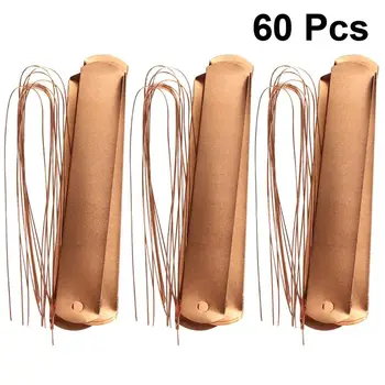 

3 Sets/60pcs Copper Gardening Labels Plant Tag Hanging Display Sign for Balcony Garden Pots Planters Black (Rose Gold)