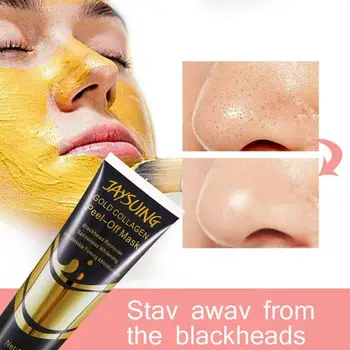 

60g Gold Tear-off Mask Lightens Fine Lines Lifts Firming Shrinks Removes Whitens Hydrates Pores Blackheads