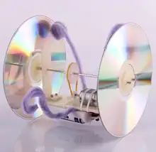 

physical experiment equipment Self-made compact disc car technology small production waste using students to manually