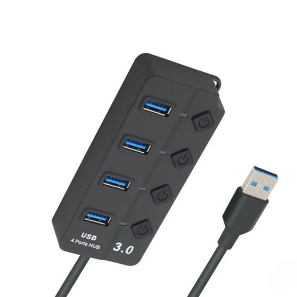 4/7 порт Usb 3,0 концентратор 5 Гбит/с высокоскоростные переключатели вкл/выкл адаптер питания переменного тока для ПК прочные переключатели с несколькими портами