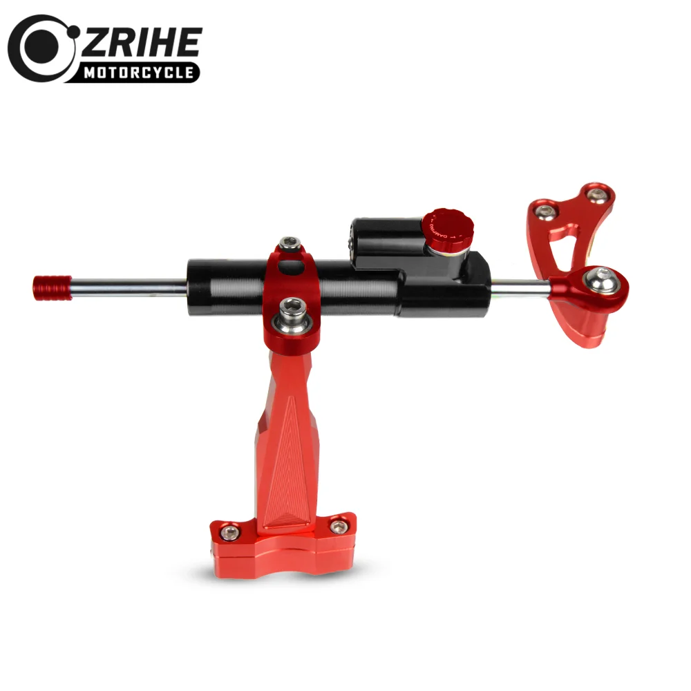SDB-007-RD-BK-RD CNC алюминиевый, для мотоцикла алюминиевый стабилизатор рулевого управления принадлежности амортизатора комплект кронштейнов для HONDA CB650F - Цвет: SDB-007-RD-BK-RD