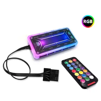 

12cm Desktop PC Cooling Fan LED Lights RGB Chassis Fan Controller Remote Control