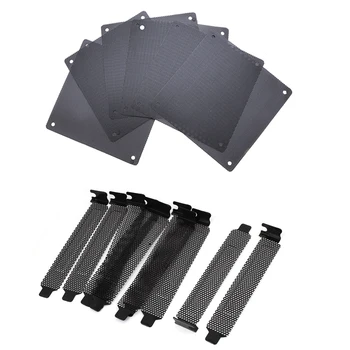 

16 Pcs Computer Mesh PC Case Fan Cooler Dust Filter Chassis Case Dustproof Cover, 10 Pcs 12X2X1.2Cm & 6 Pcs 12X12Cm