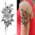 татуировка наклейка женщины цветок роза пион черный tatouage temporaire femme временный рукав татуировки водонепроницаемый сексуальный боди арт мода