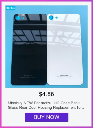 Missbuy для meizu U10 задняя Стекло задняя дверь Корпус Замена для meizu U20 Батарея крышку с наклейкой клей fundas