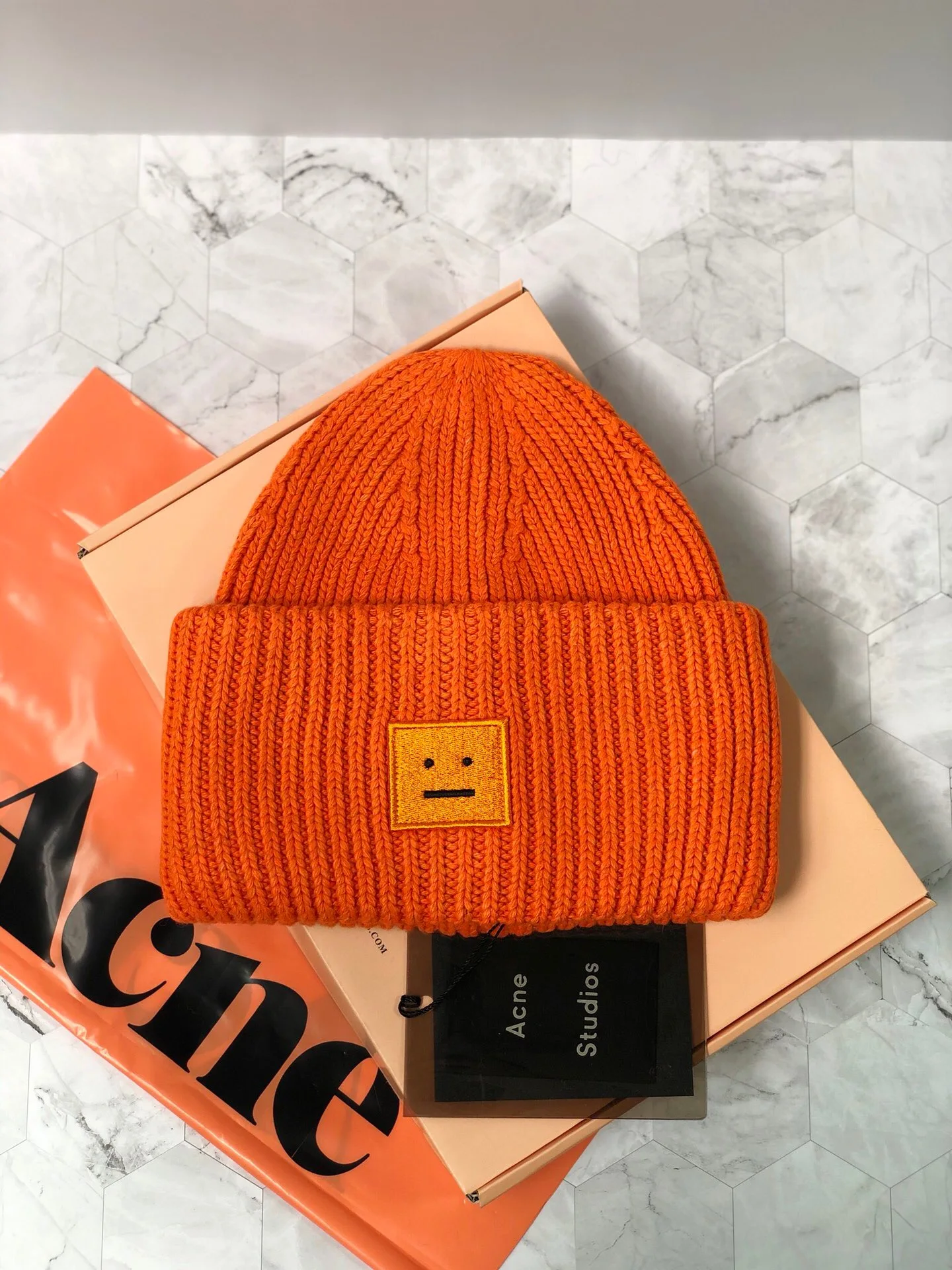 fleece lined beanie AC Studios Smiling face Beanie Skull Caps knitted Cashmere Eye Warm Couple Lovers Acne Hats Tide Street Hip-hop Wool Cap Adult fisherman skully