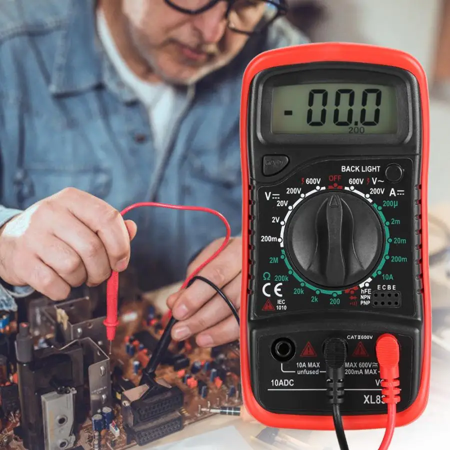 XL830L Handheld Digital Voltmeter With LCD Display Multimeter Voltage Ammeter Ohmmeter Current Tester | Инструменты