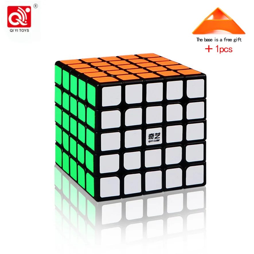 QiYi QiZheng S 5x5x5 волшебный куб скоростная головоломка Профессиональный Neo Magico Cubo черный без наклейки Развивающие игрушки для детей 6 лет - Цвет: 1
