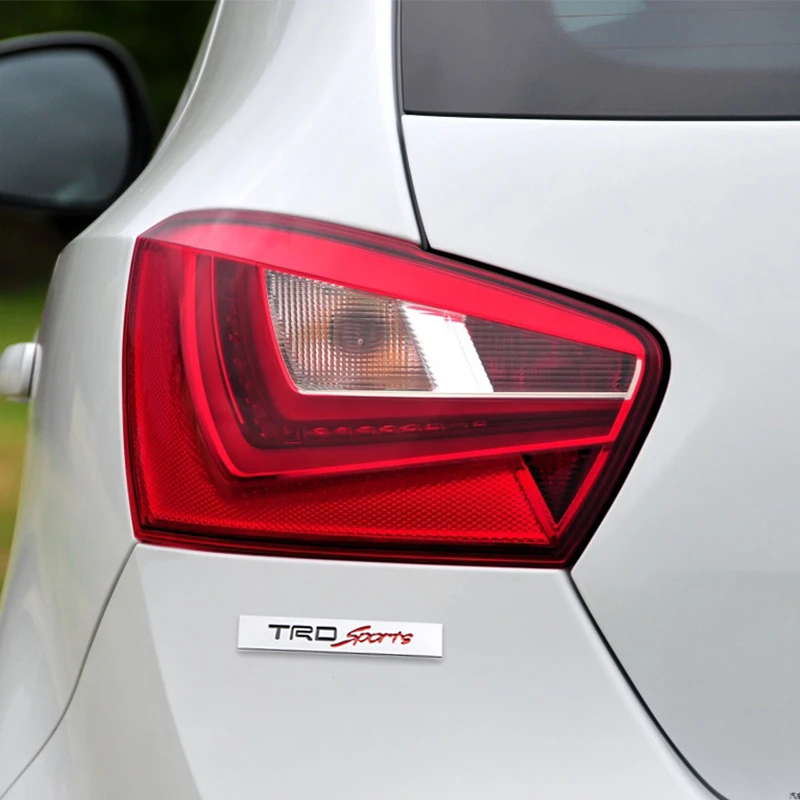 2PCS Fashion Auto Car Styling 3D Racing Development TRD Sticker Emblem Decal For Toyota Car Tail Fender Exterior Body Decoration