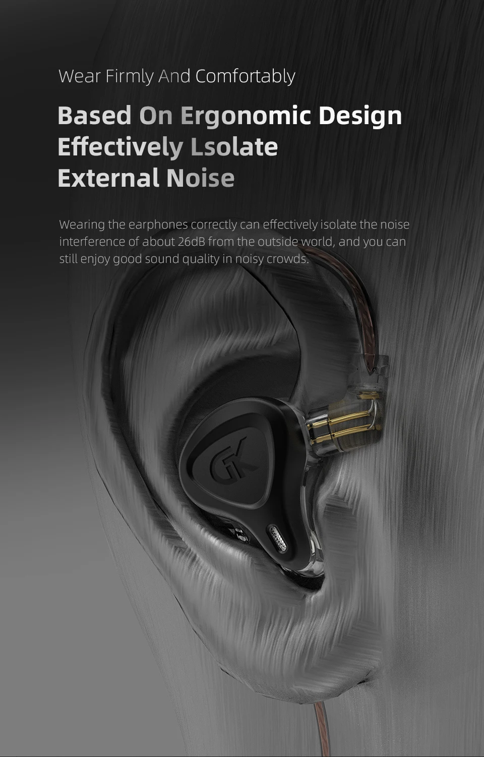 GK G5 Metal Wired Earphone In Ear HiFi Bass Music Earbud Headset With Microphone Noise Cancelling Sport Monitor Headphones