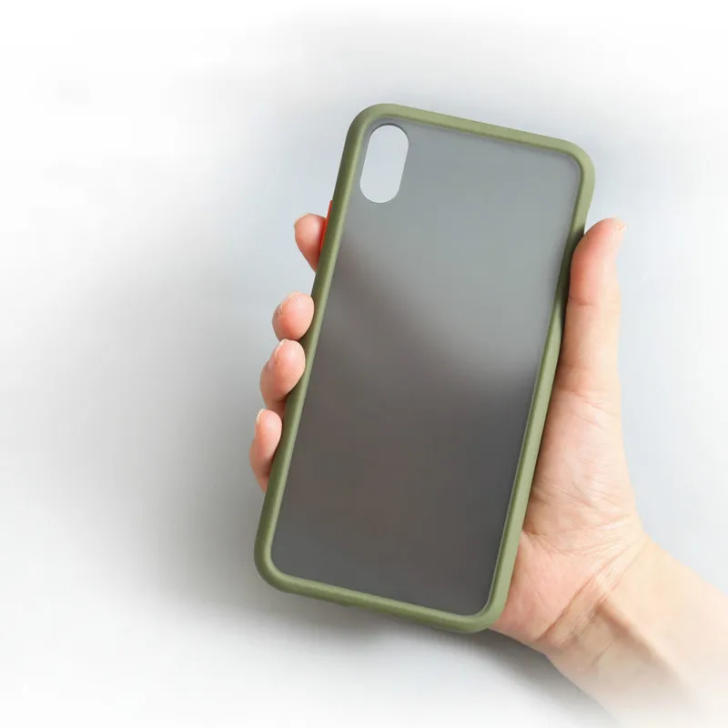 Чехол для телефона для Iphone 11, 7, 8, 6 s Plus, черный, красный, синий, прозрачный, матовый, ТПУ, ПК, Противоударная задняя крышка для Iphone XR X XS MAX, чехол s