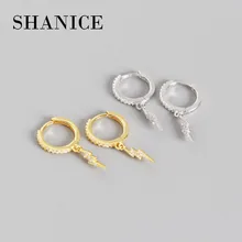 SHANICE Fine Jewelry 925 пробы серебряные цирконы подвеска с молнией серьги-гвоздики для женщин подарок для девушек