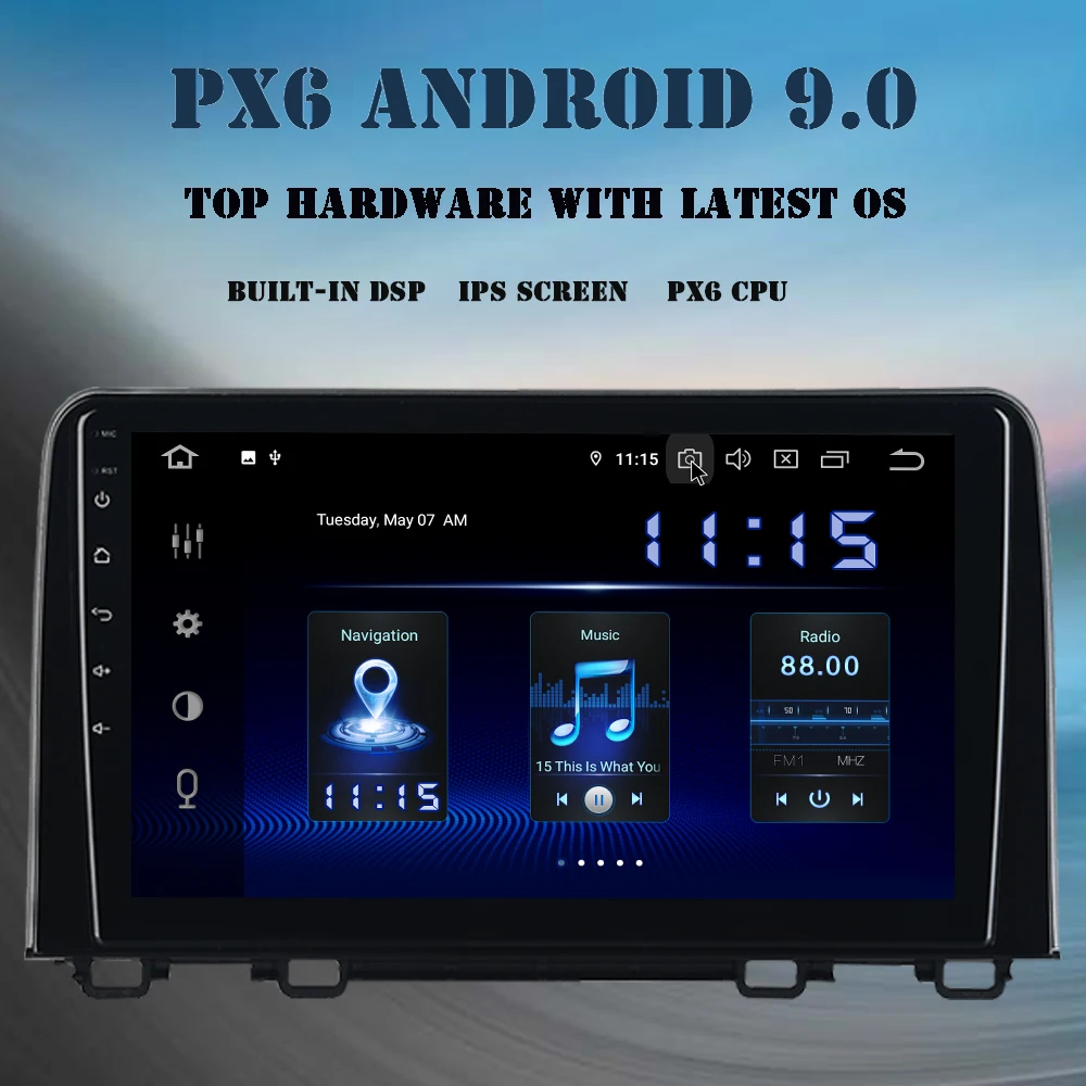 

Car 1 din Android 9.0 multimedia player for Honda CR-V 2018 CRV radio navigation 9" ips DSP HDMI output GPS bluetooth 64GB Rom