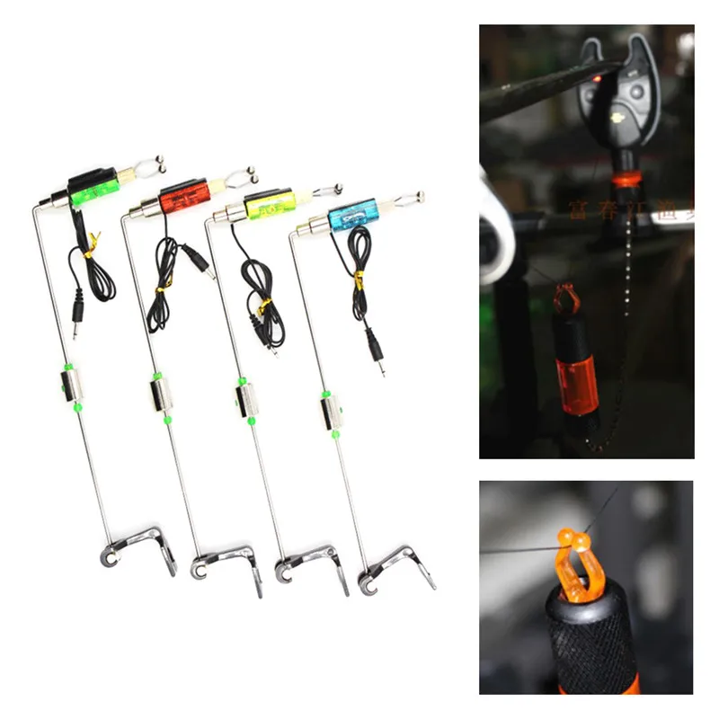 

1 Pcs Fishing Alarm Iron Fishing Bite Hanger Swinger LED Illuminated Indicator Outdoor Fishing Tackles