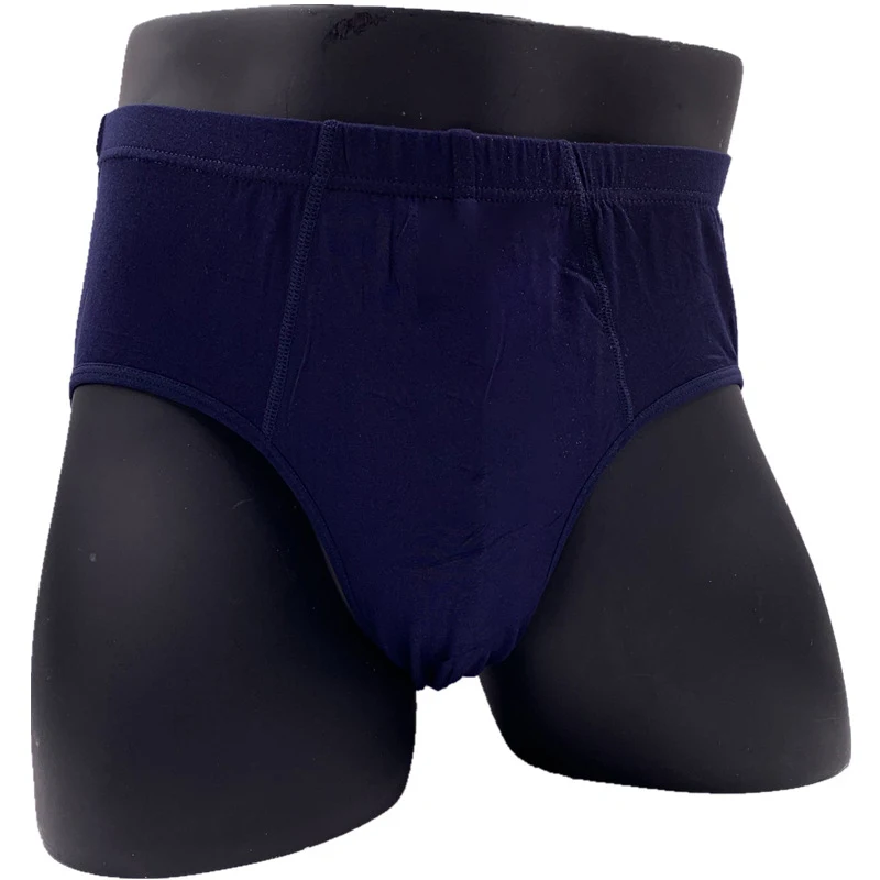 Slip Homme Coton - Taille élastique Mi-haute, Pochette En U Respirante, 95% Coton, Lot De 1 (2XL, Noir) - 5