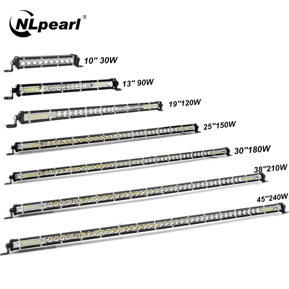 Nlpearl 10 50 дюймов светильник бар/рабочий ультра тонкий комбинированный