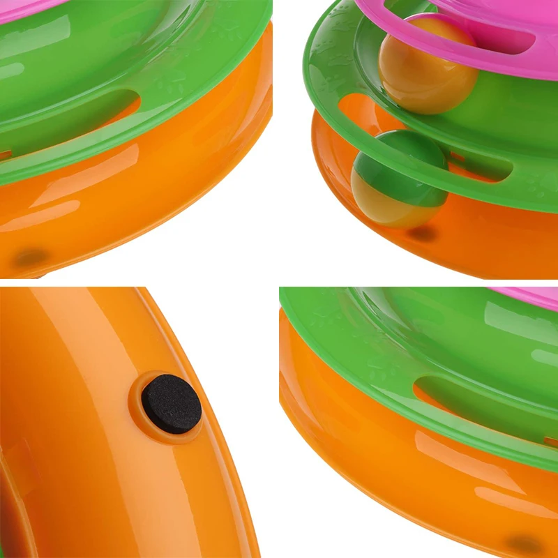 Три уровня Питомца Кошка игрушечная башня треки диск кошка интеллект развлечений тройной платный диск кошка игрушки мяч тренировка развлечение пластина