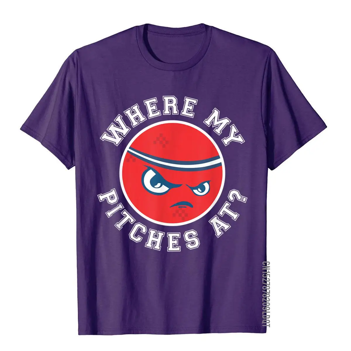 Kickball Team Shirt For Women Or Men - Where My Pitches At T-Shirt__B8754purple