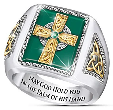 Лидер продаж благословение в Ирландском кельтском стиле позолоченное зеленое