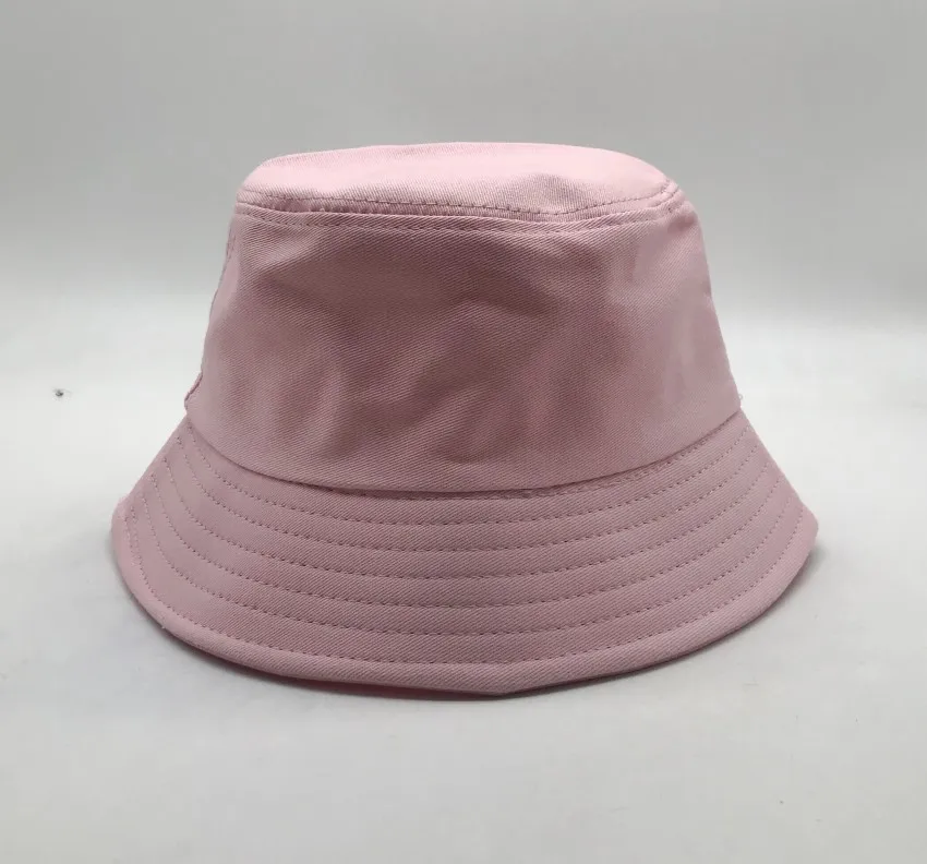 fashion parent Kids Summer reversible Bucket Hat solid color white pink sun hat Beach UV Protection Round Top snapback Cap