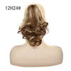 WIGSIN Synthetic Short Wavy Curly Ponytail 12Inch Claw Clip in Hair Extension Brown Blond Hairpiece for Women 6