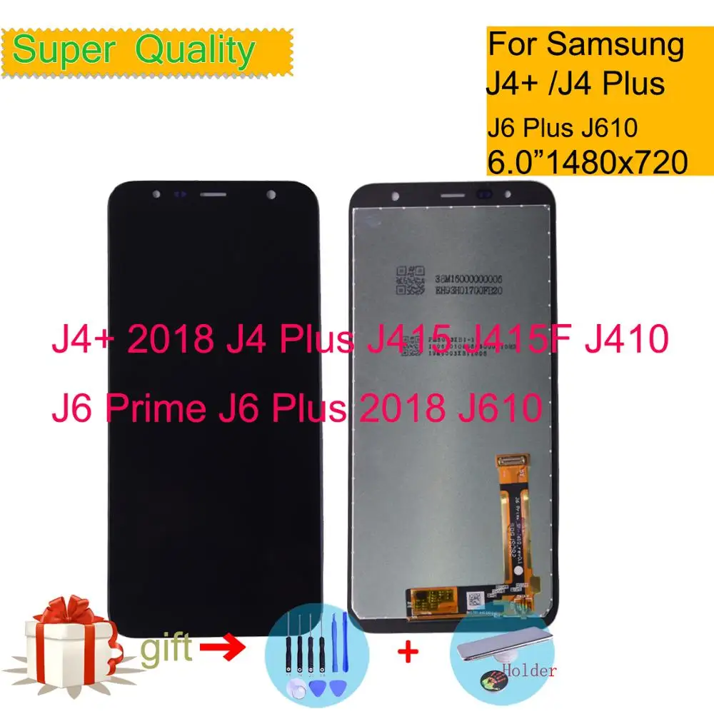Для samsung Galaxy J4+ J4 Plus J415 J415F J410 J6 Prime J6 плюс J610 ЖК-дисплей Дисплей сенсорный датчик экрана в сборе